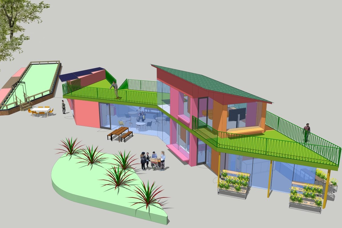 1.FromProspect House_Proposals.4_Scene Bird's eye East Elevation